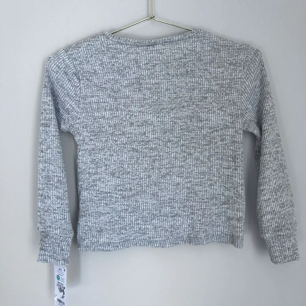 Carter's NWT New Kids Girls Softspun Twist‎ Front Ribbed Sweater Gray Size 6